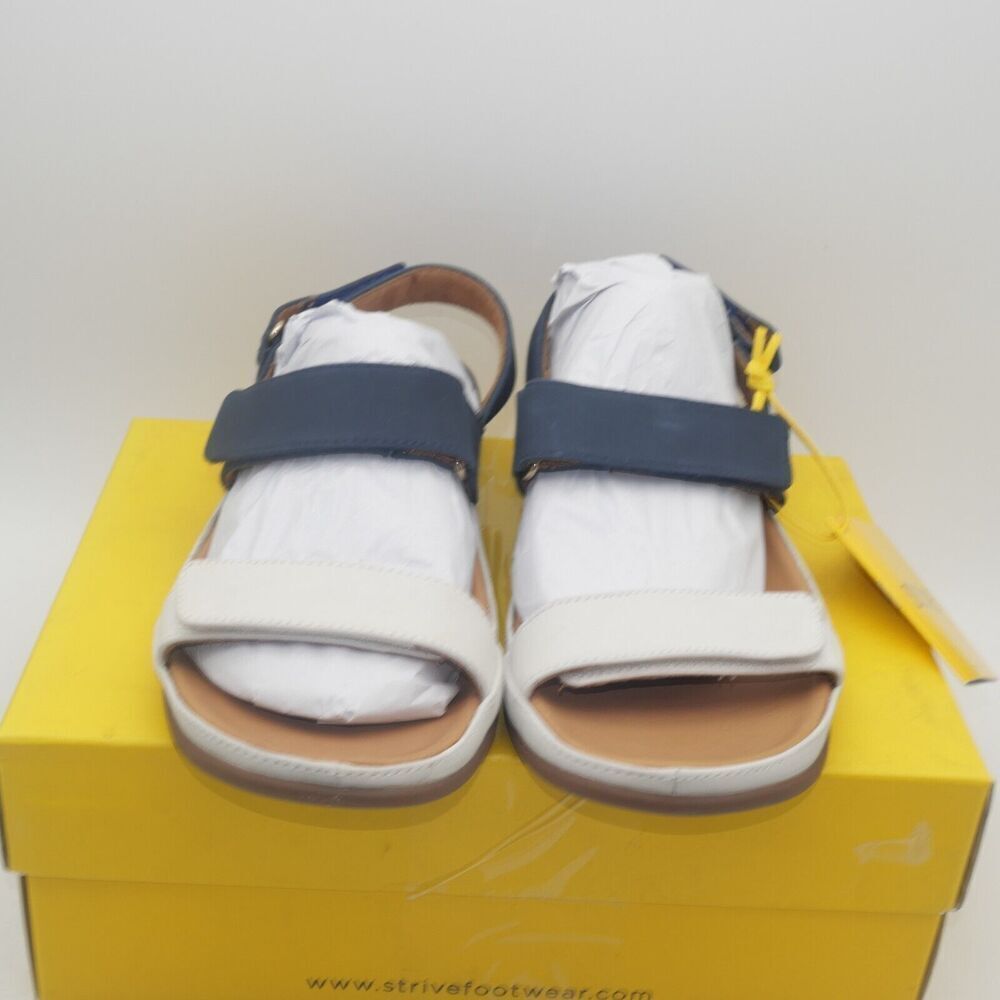 NEW Strive Kona Sandals Orthotic Women's 9.5 to 10 Straps Navy and Cream - Picture 3 of 10